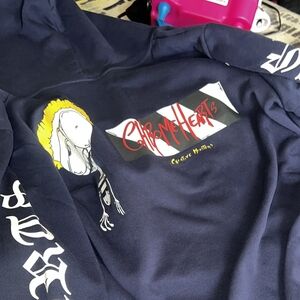 Chrome Hearts Navy Blue Graphic Hoodie